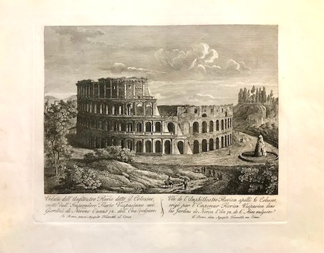 Anonimo Veduta dell'Anfiteatro Flavio detto il Colosseo, eretto dall'Imperadore Flavio Vespasiano... 1857 Roma